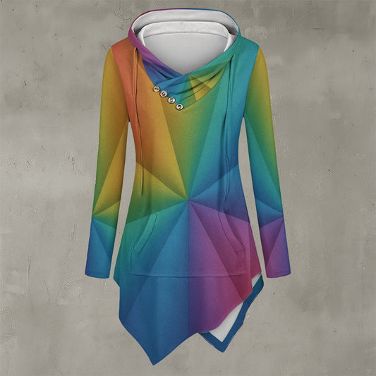 Women's Asymmetric Hem Hoodie