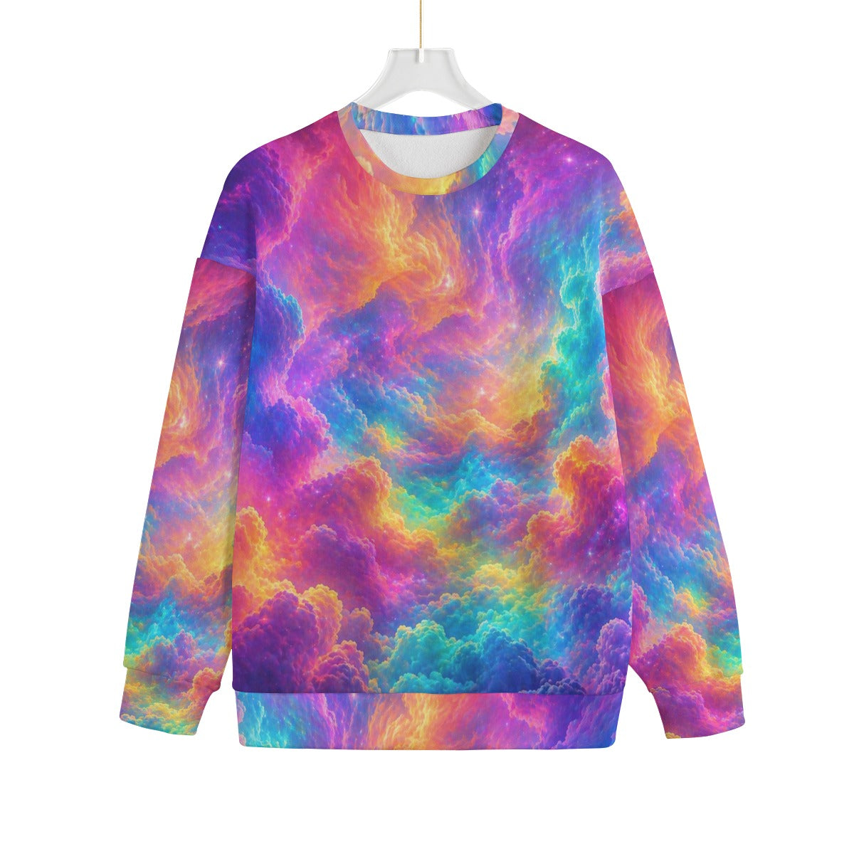 Unisex Drop-shoulder Knitted Fleece Sweater - view 1