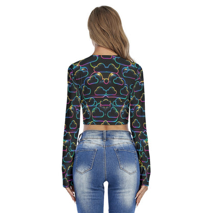 Women's Round Neck Crop Top T-Shirt