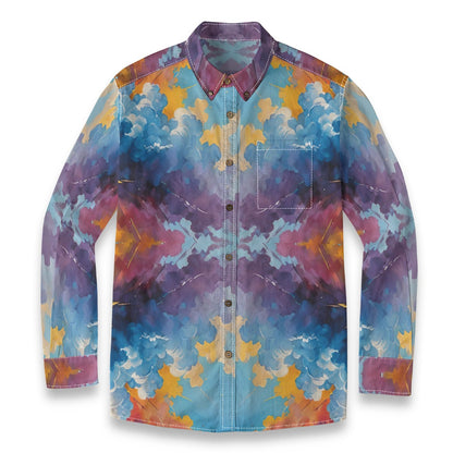 Men's Casual Lapel Long Sleeve Shirt|125GSM Cotton