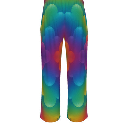 Unisex Knitted Fleece Wide Leg Pants