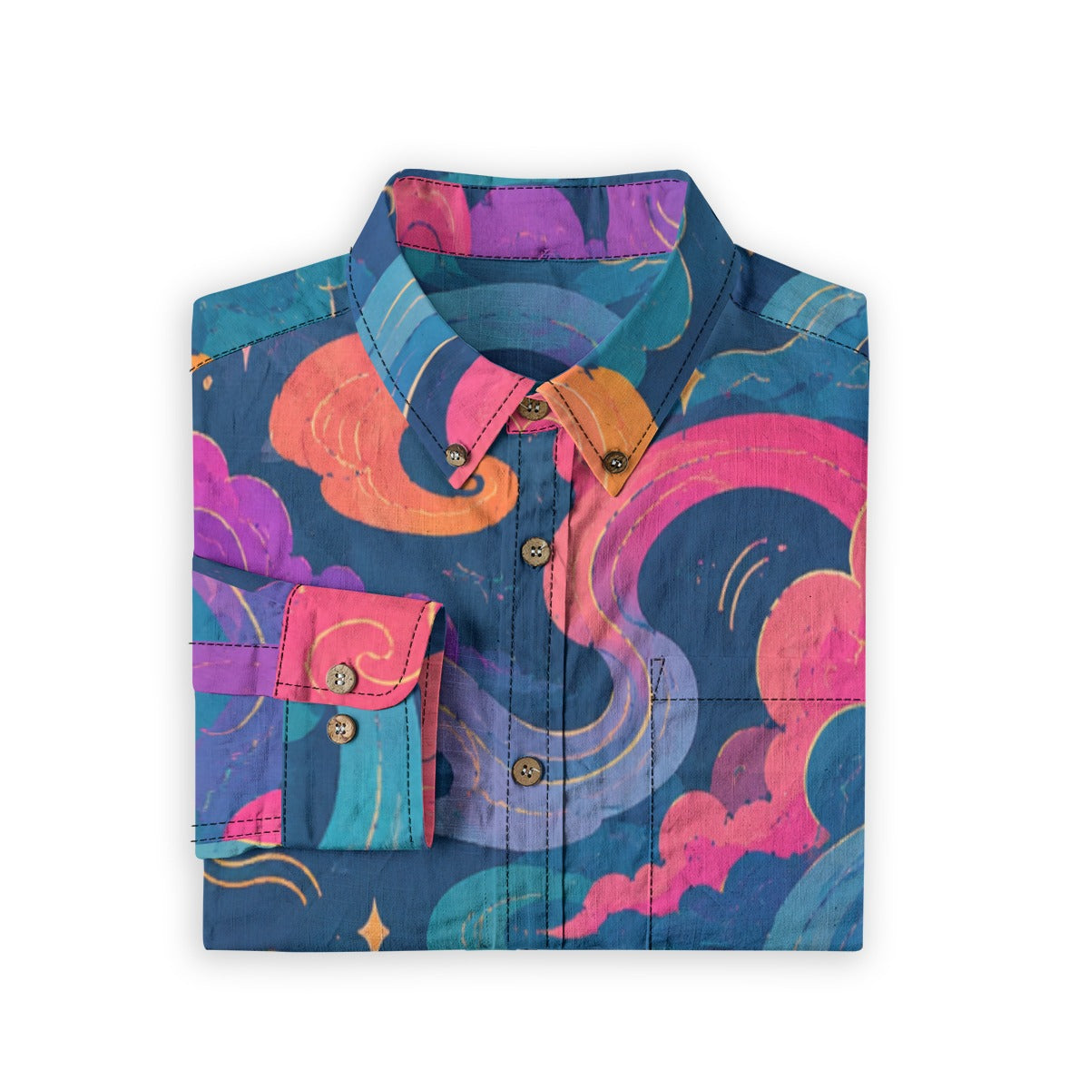 Men's Casual Lapel Long Sleeve Shirt|125GSM Cotton