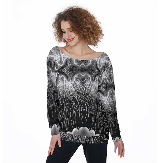 Women's Off-Shoulder Sweatshirt