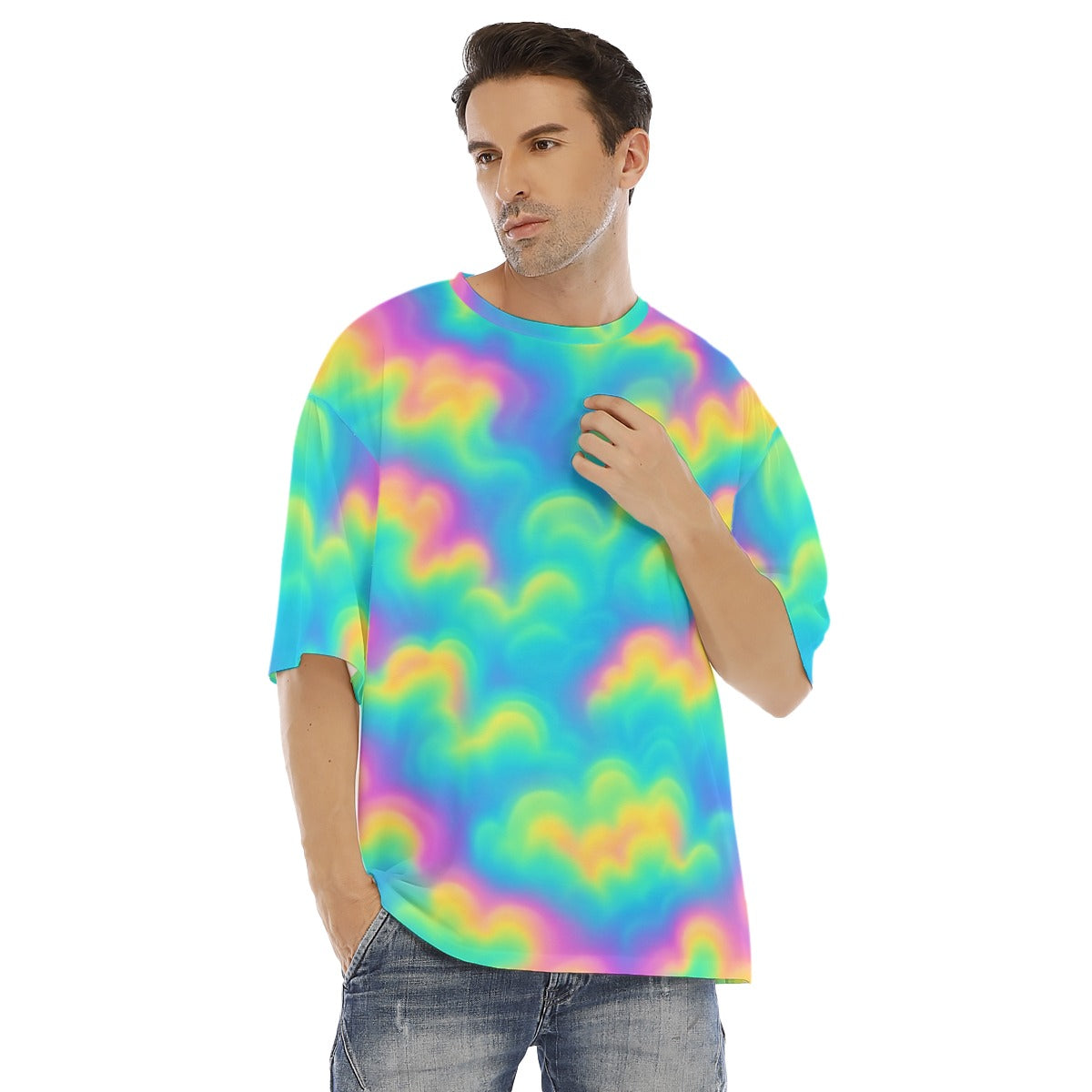 Men's Drop Shoulder T-shirt With Short Sleeve