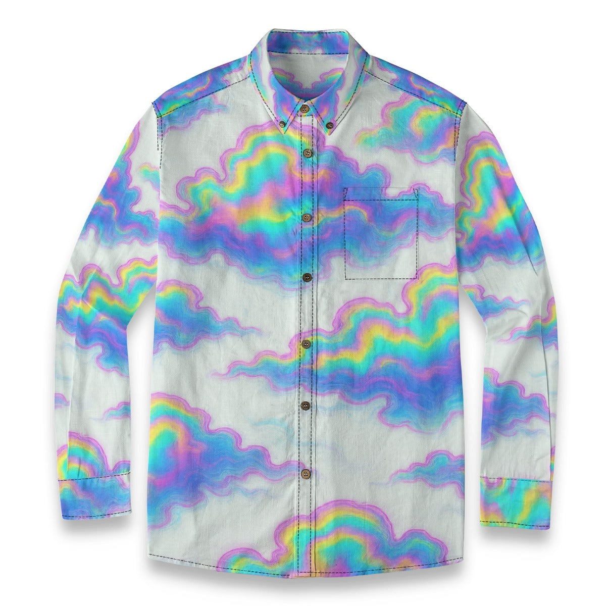 Men's Casual Lapel Long Sleeve Shirt|125GSM Cotton
