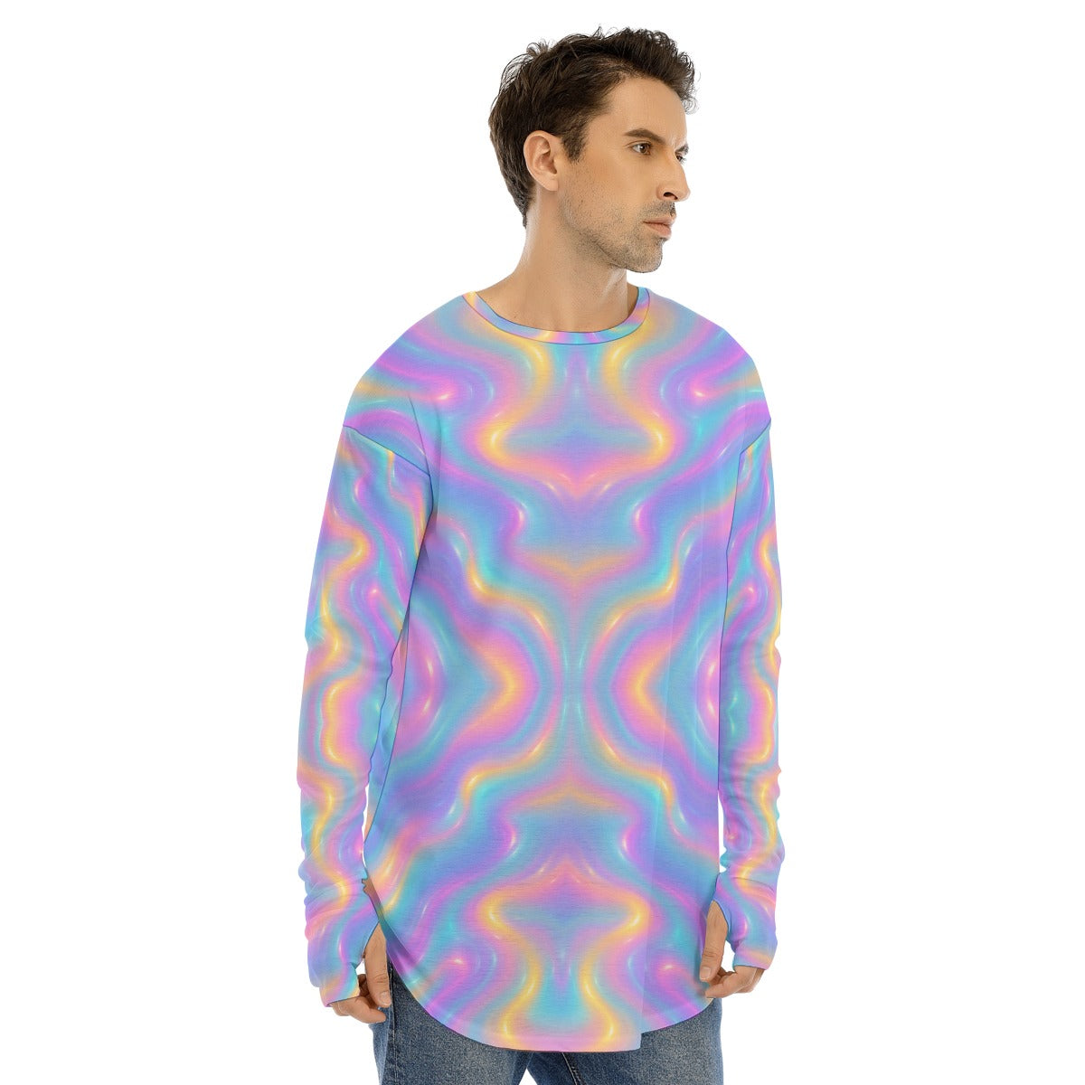 Men's Fingerless Long Sleeve T-shirt