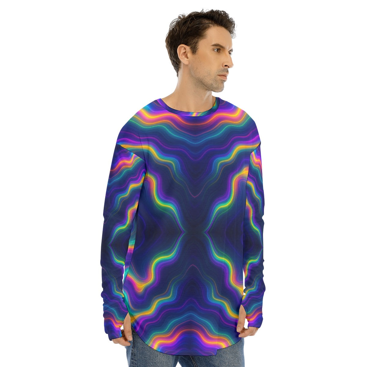 Men's Fingerless Long Sleeve T-shirt