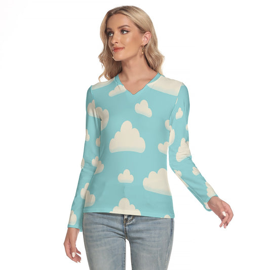 Women's V-Neck Long Sleeves T-Shirt