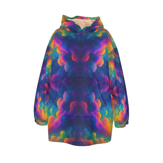 Unisex Kid's Sherpa Fleece Hoodie Blanket