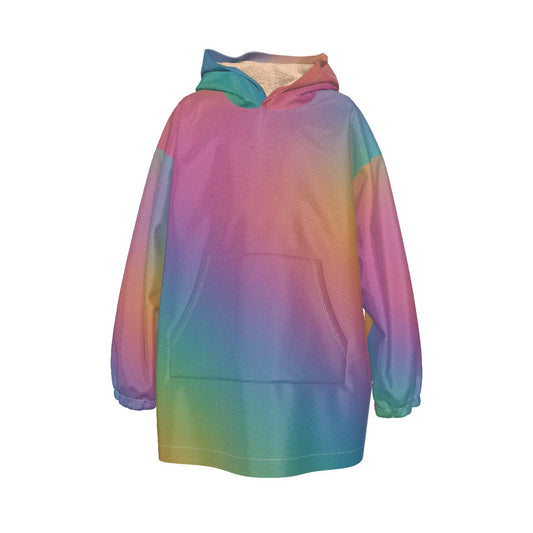 Unisex Kid's Sherpa Fleece Hoodie Blanket