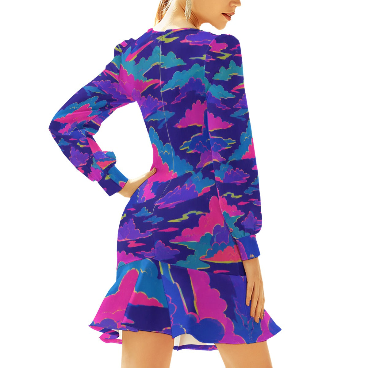 Women's Ruffle Hem Skinny Dress by O’Nimbus – view 4
