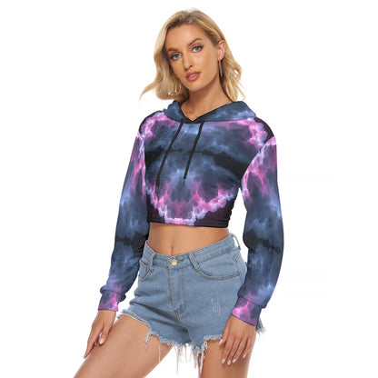Women's Crop Top Hoodie|Velvet