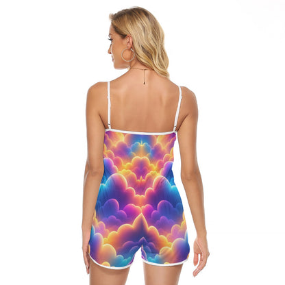 Women's V-neck Cami Romper