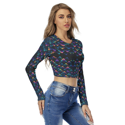 Women's Round Neck Crop Top T-Shirt
