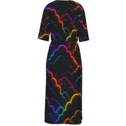 Women's Short Sleeve V-neck Dress