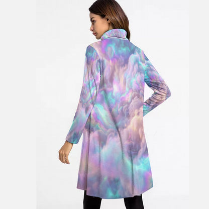 Women's High Neck Dress With Long Sleeve