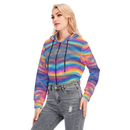 Women's Crop Top Hoodie With Zipper Closure