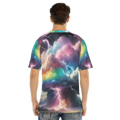 Men's Raglan Sleeve T-shirt With Button Closure