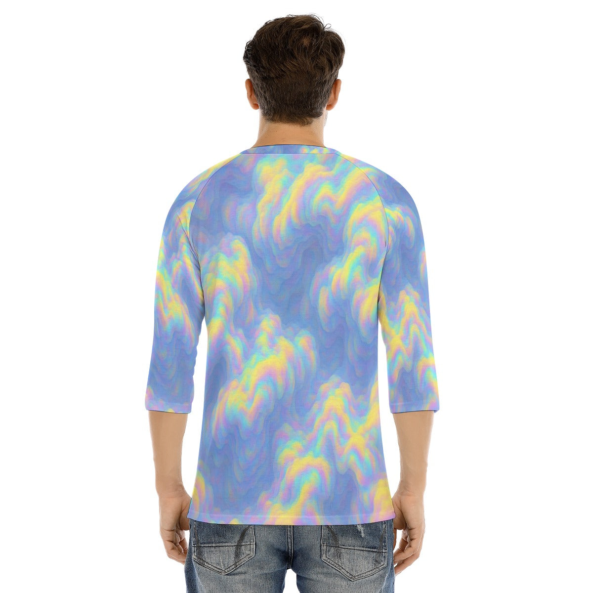 Men's Bracelet Sleeve T-shirt With Button Closure - view 4