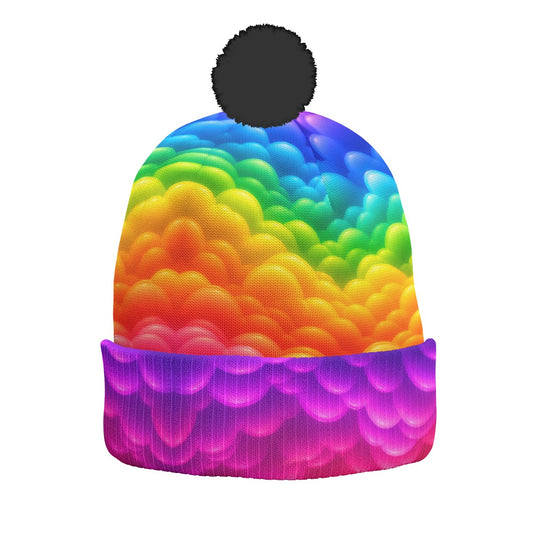 Knitted Hat With Pom-Pom