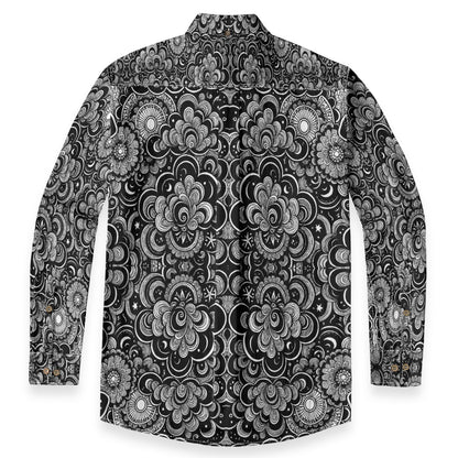 Men's Casual Lapel Long Sleeve Shirt|125GSM Cotton