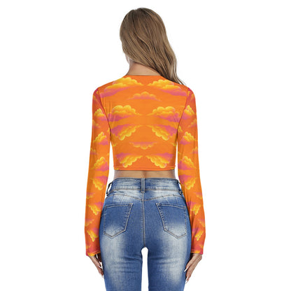 Women's Round Neck Crop Top T-Shirt