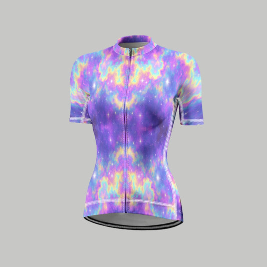 Women's Anti-Slip Raglan Cycling Jersey With Short Sleeve