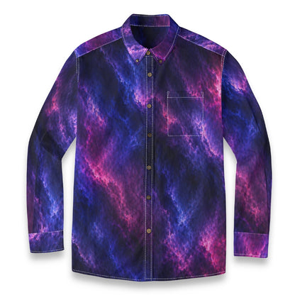 Men's Casual Lapel Long Sleeve Shirt|125GSM Cotton