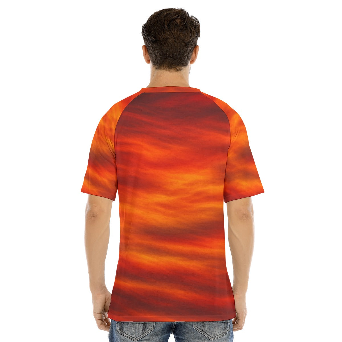 Men's Raglan Sleeve T-shirt With Button Closure