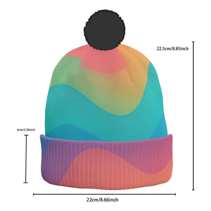 Unisex Knitted Hat With Pom-Pom