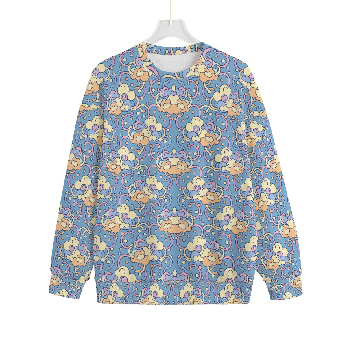 Unisex Drop-shoulder Knitted Fleece Sweater - view 1