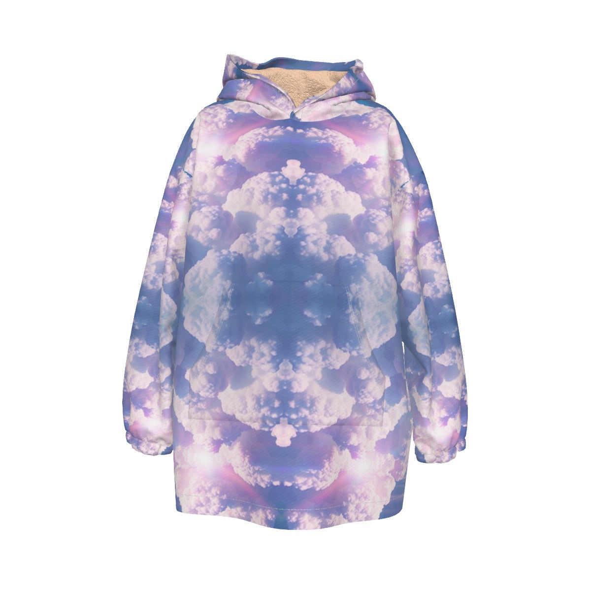 Unisex Kid's Sherpa Fleece Hoodie Blanket