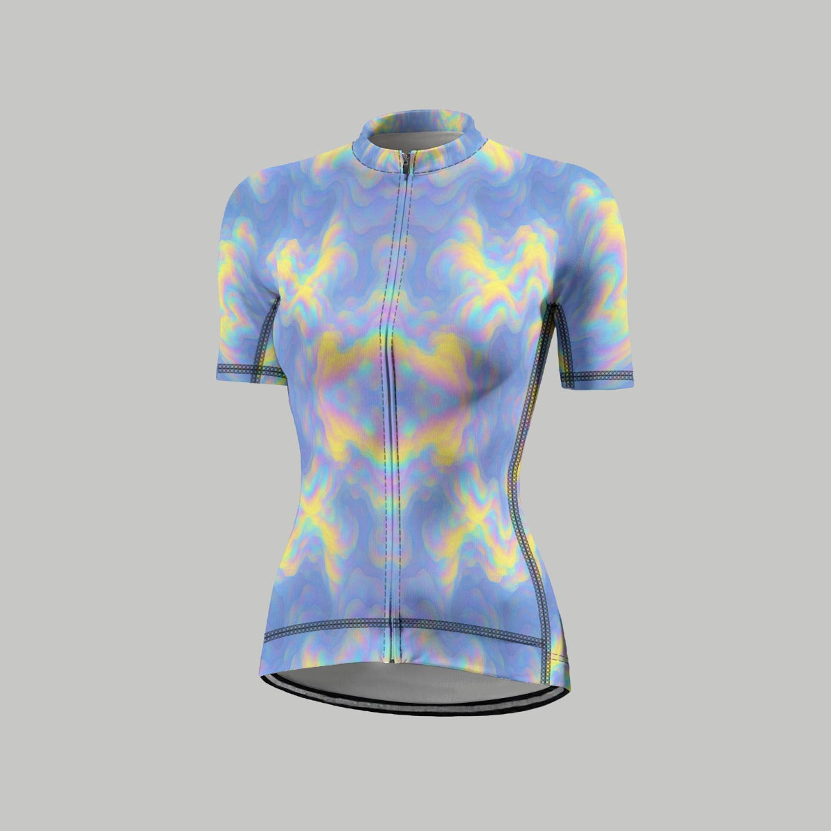 Women's Anti-Slip Raglan Cycling Jersey With Short Sleeve