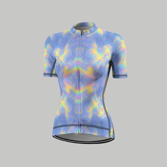 Women's Anti-Slip Raglan Cycling Jersey With Short Sleeve