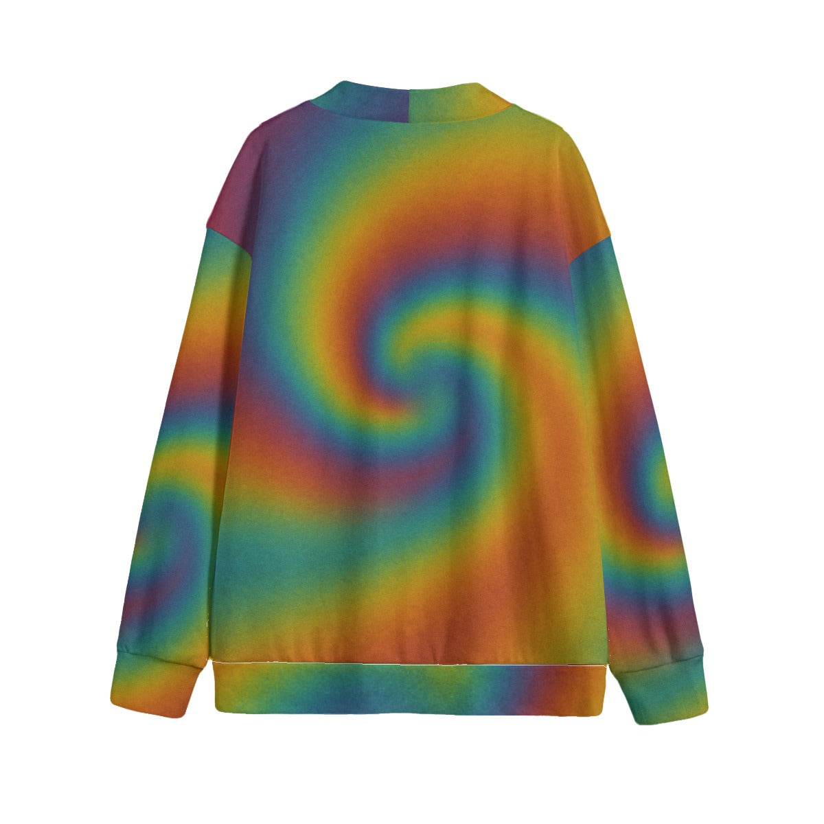 Unisex V-neck Knitted Fleece Cardigan With Button Closure