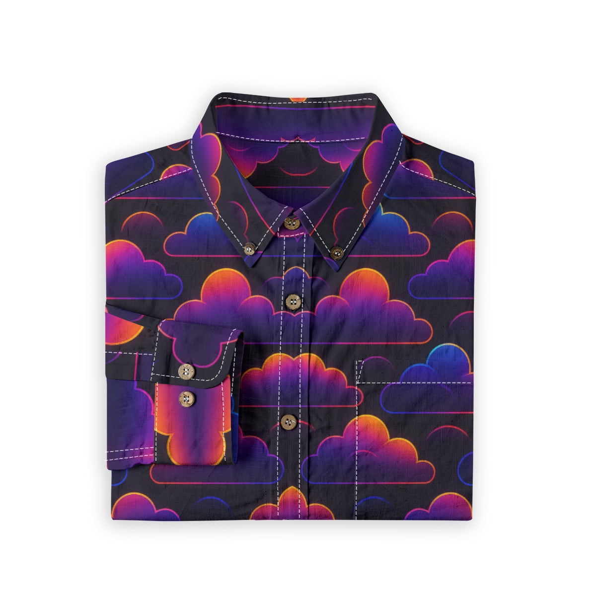 Men's Casual Lapel Long Sleeve Shirt|125GSM Cotton