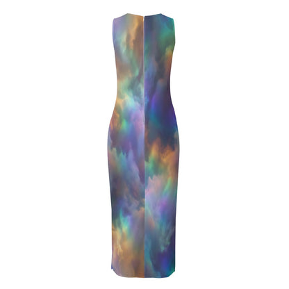 Women's Beach Perspective Chiffon Sleeveless Dress