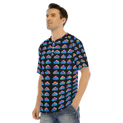 Men's Raglan Sleeve T-shirt With Button Closure