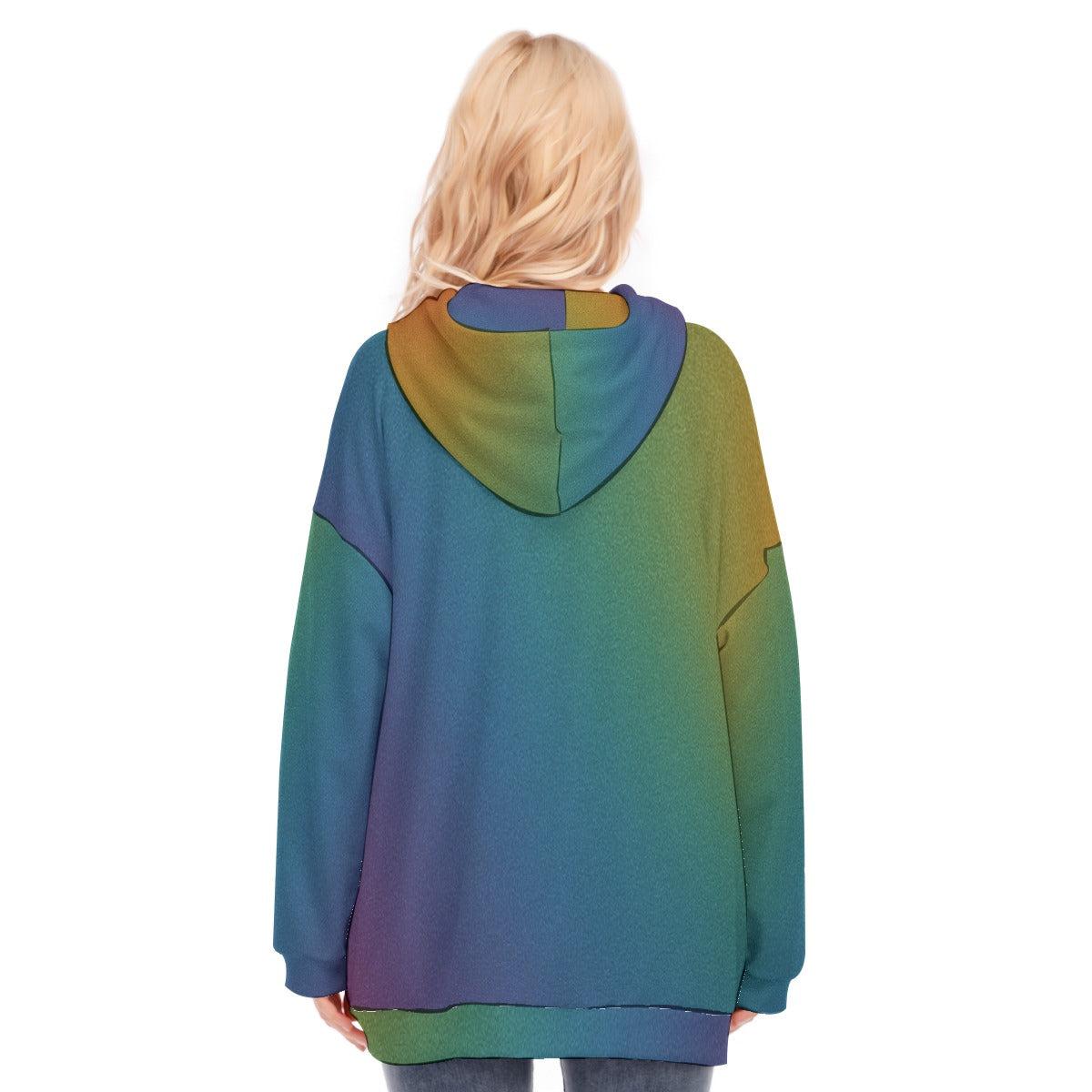 Women's Long Hoodie With Zipper Closure