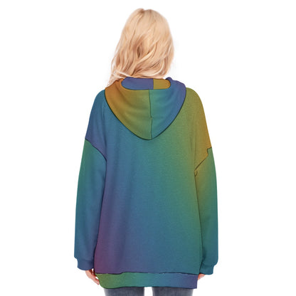 Women's Long Hoodie With Zipper Closure