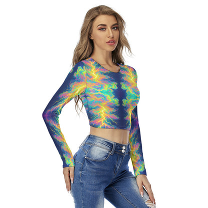 Women's Round Neck Crop Top T-Shirt