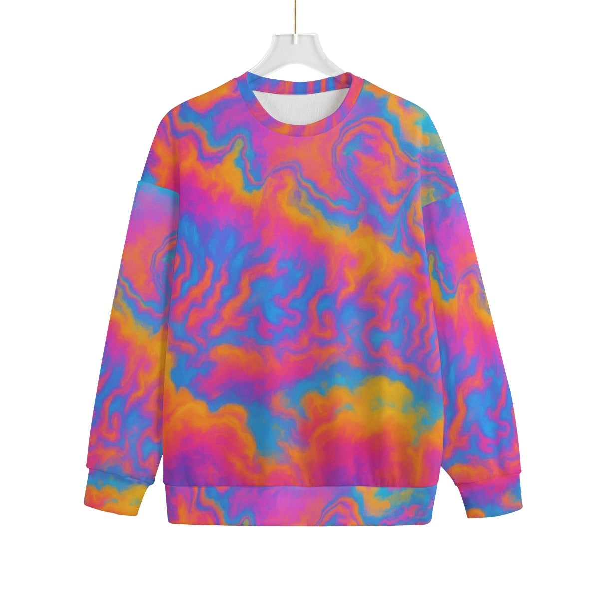 Unisex Drop-shoulder Knitted Fleece Sweater - view 1
