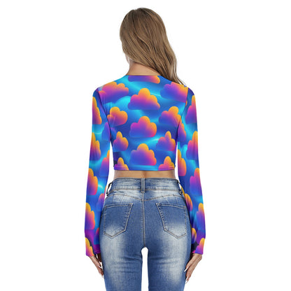 Women's Round Neck Crop Top T-Shirt