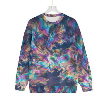 Unisex Drop-shoulder Knitted Fleece Sweater - view 1