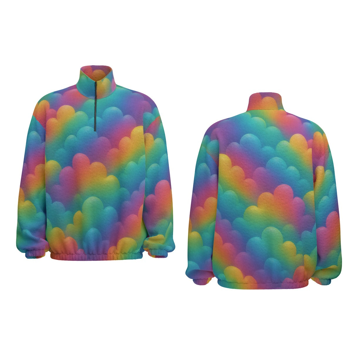 Unisex Turtleneck Zippered Sweatshirt