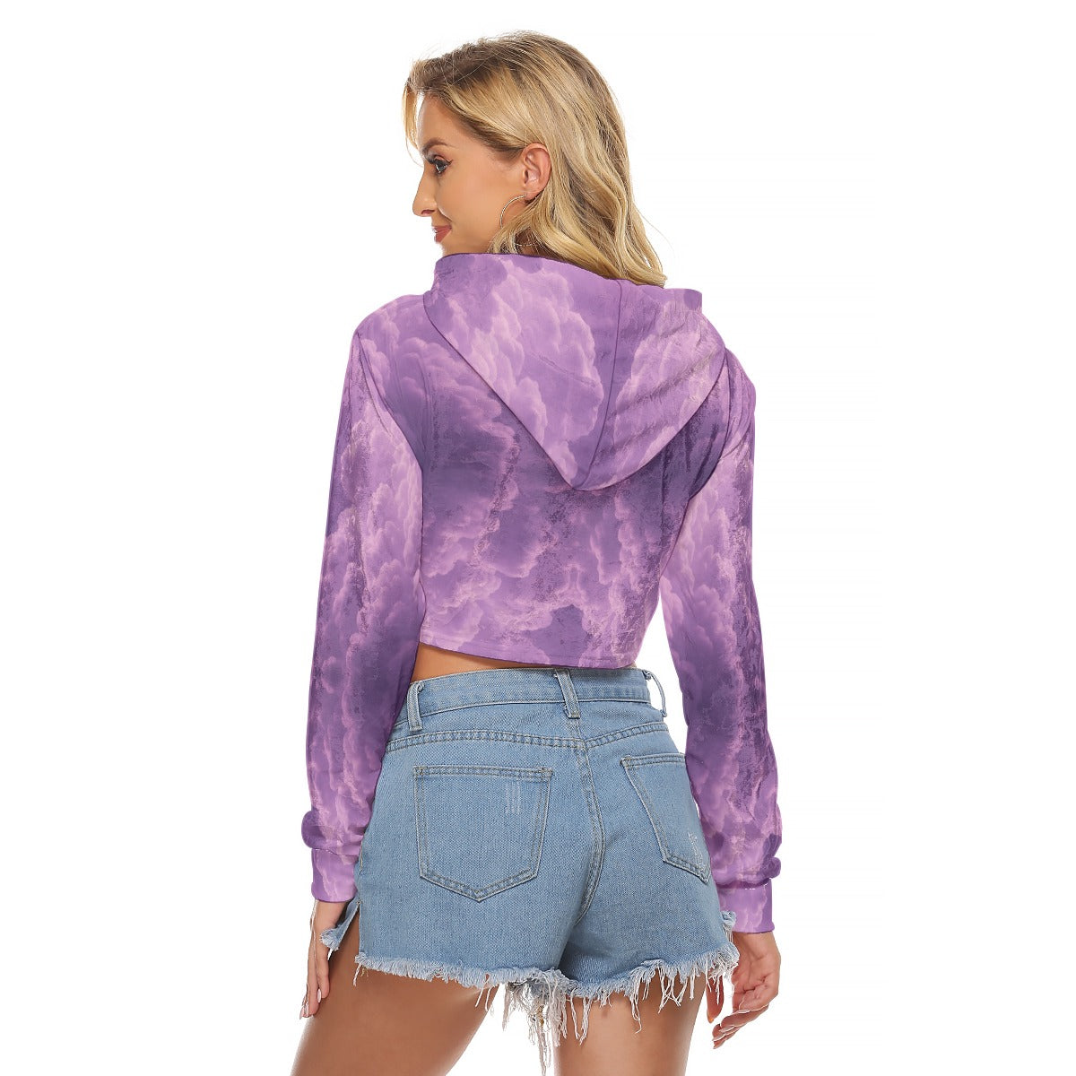 Women's Crop Top Hoodie|Velvet