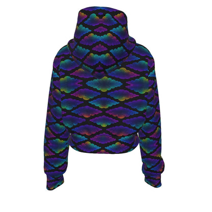 Women's Crop Top Hoodie With Zipper Closure