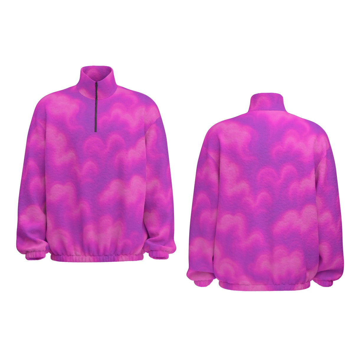 Unisex Turtleneck Zippered Sweatshirt