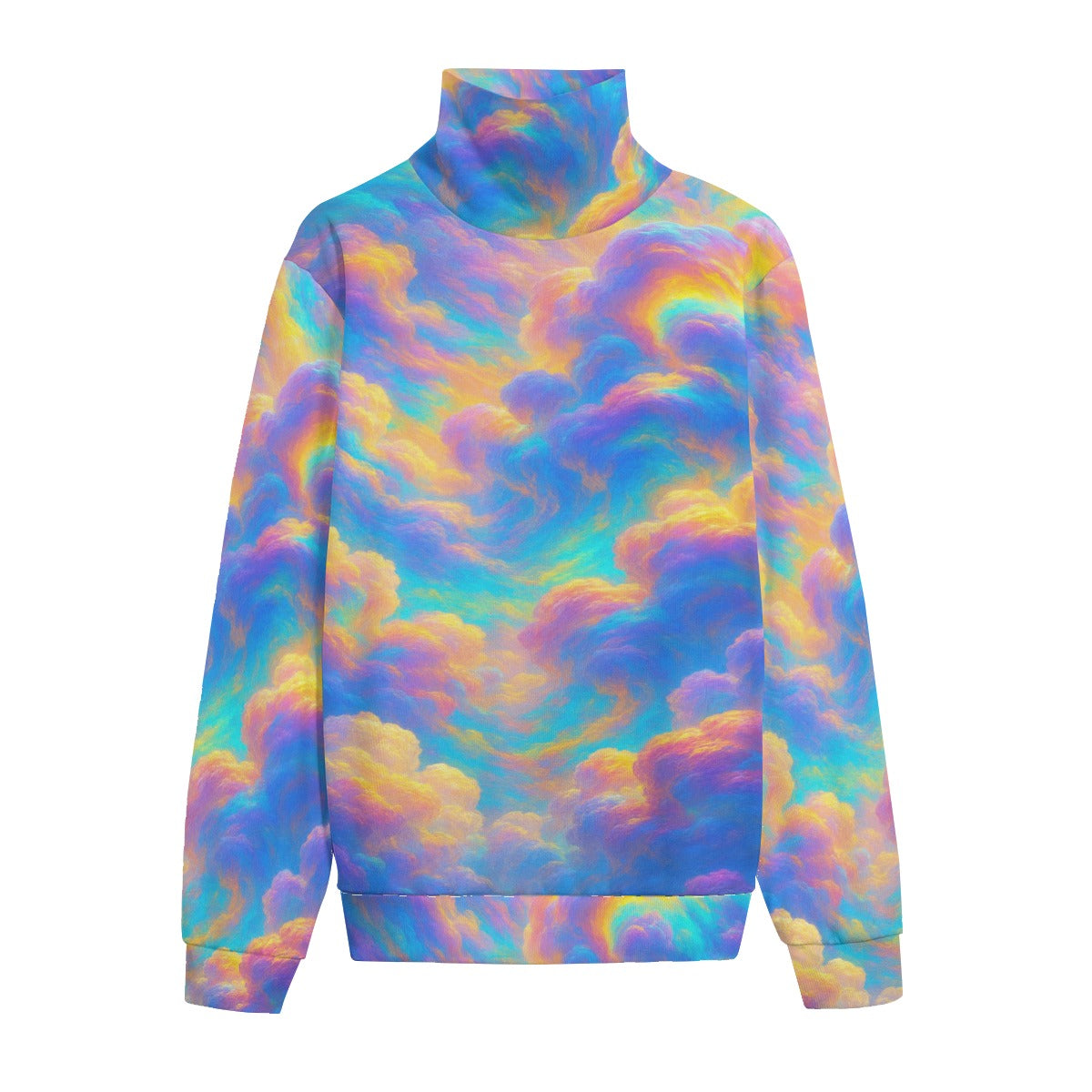 Unisex Turtleneck Knitted Fleece Sweater