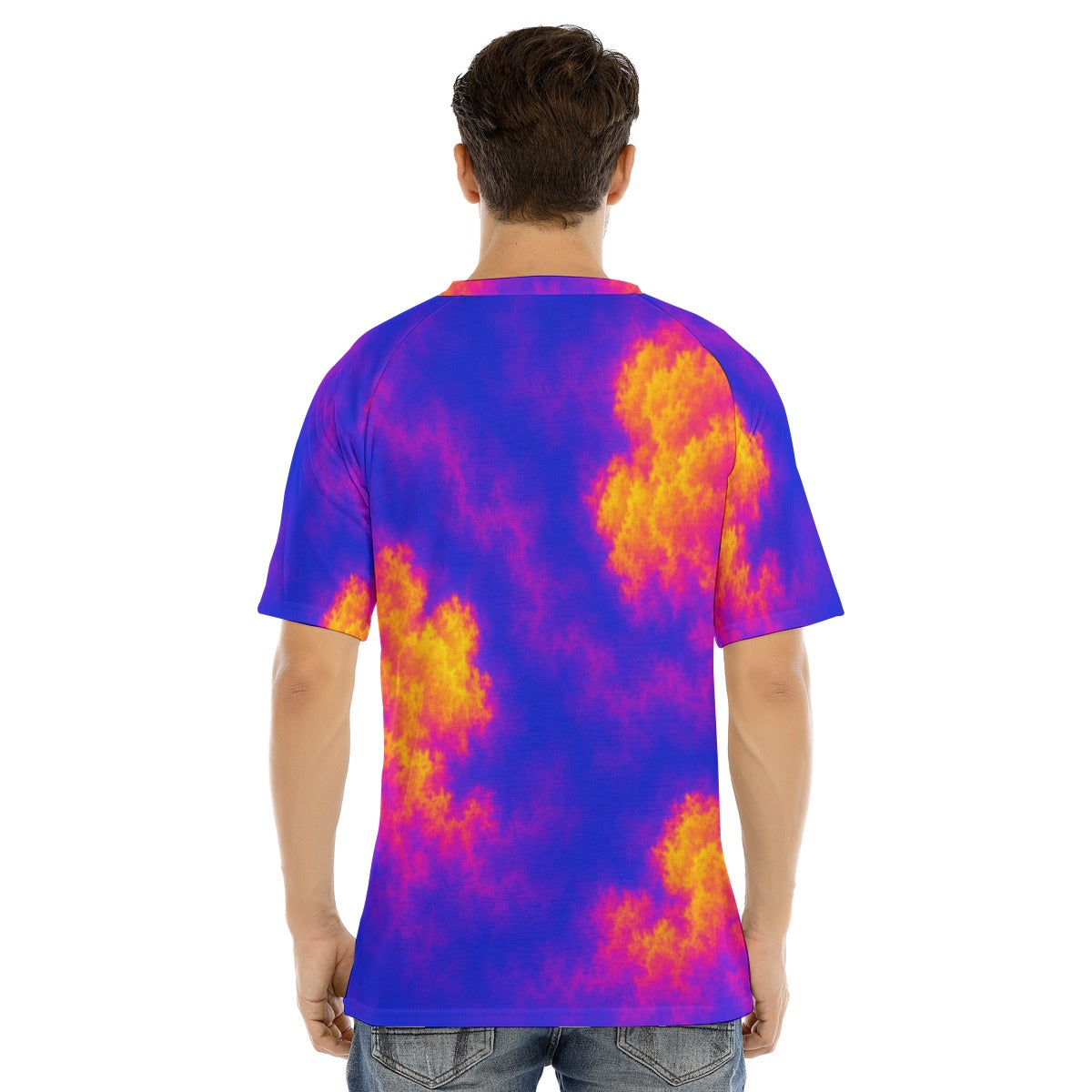 Men's Raglan Sleeve T-shirt With Button Closure